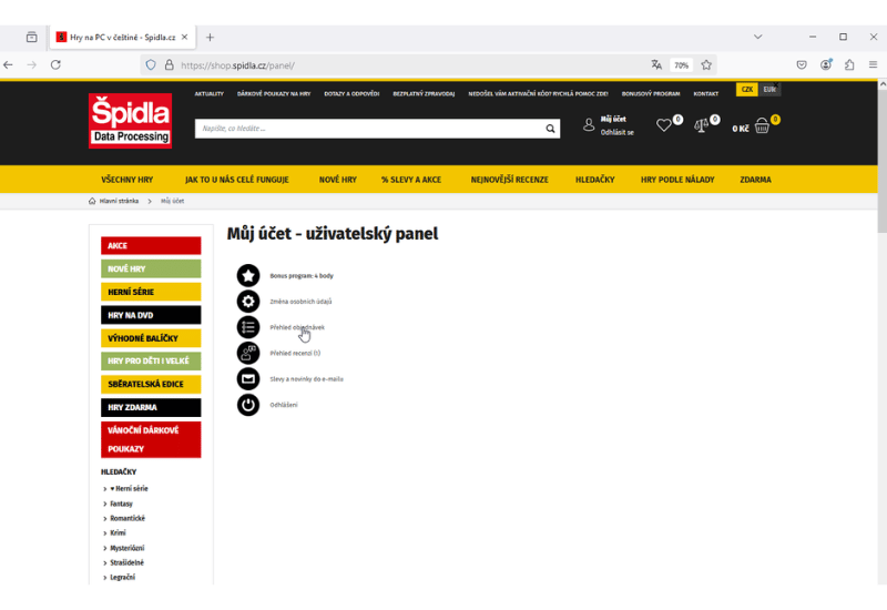 Jak zaplatit hry a mít ihned aktivační kód na spidla.cz