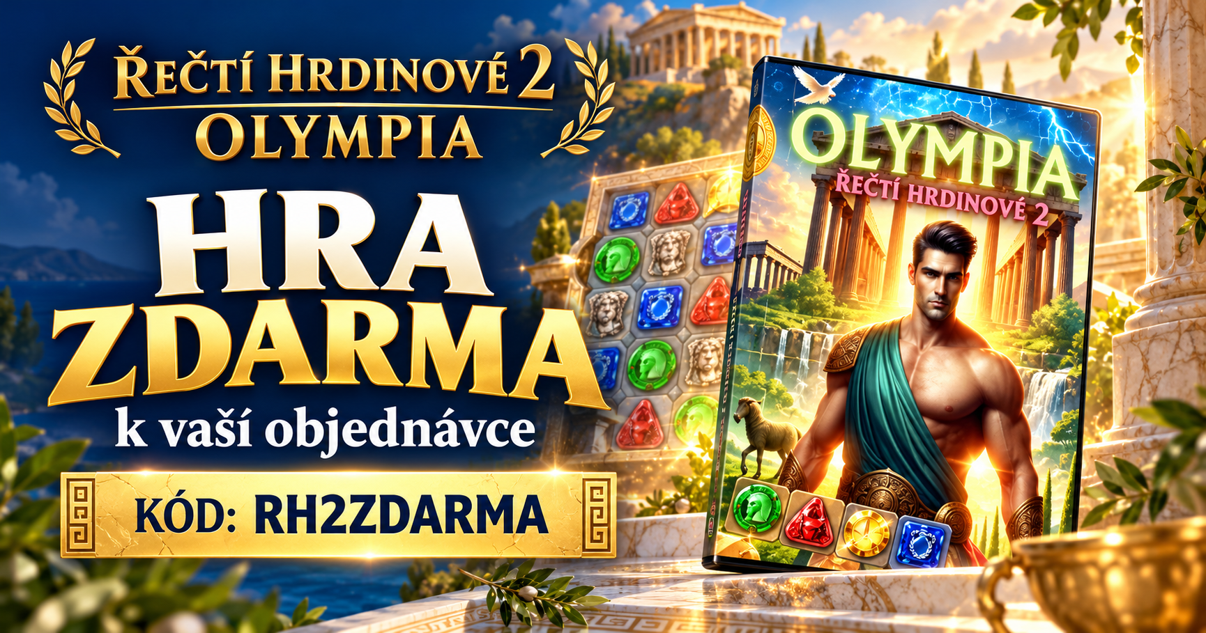 Řečtí hrdinové 2: Olympia zdarma k objednávce s kódem RH2ZDARMA